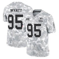 Yuxns GB.Packers #95 Devonte Wyatt Player Arctic Camo Salute To Service Limited Stitched Jerseys