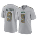 Yuxns GB.Packers #9 Christian Watson Player Gray Atmosphere Fashion Home Game Stitched Jerseys