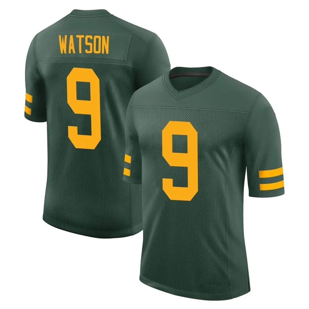 Yuxns GB.Packers #9 Christian Watson Player Green Alternate Vapor Home Game Stitched Jerseys