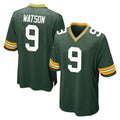Yuxns GB.Packers #9 Christian Watson Player Green Home Game Stitched Jerseys