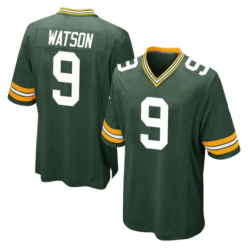 Yuxns GB.Packers #9 Christian Watson Player Green Home Game Stitched Jerseys