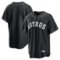 Yuxns H.Astros Black Home Game Blank Player Stitched Jerseys