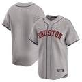 Yuxns H.Astros Gray Home Limited Blank Player Stitched Jerseys