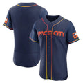 Yuxns H.Astros Navy City Connect Limited Elite Home Blank Player Stitched Jerseys