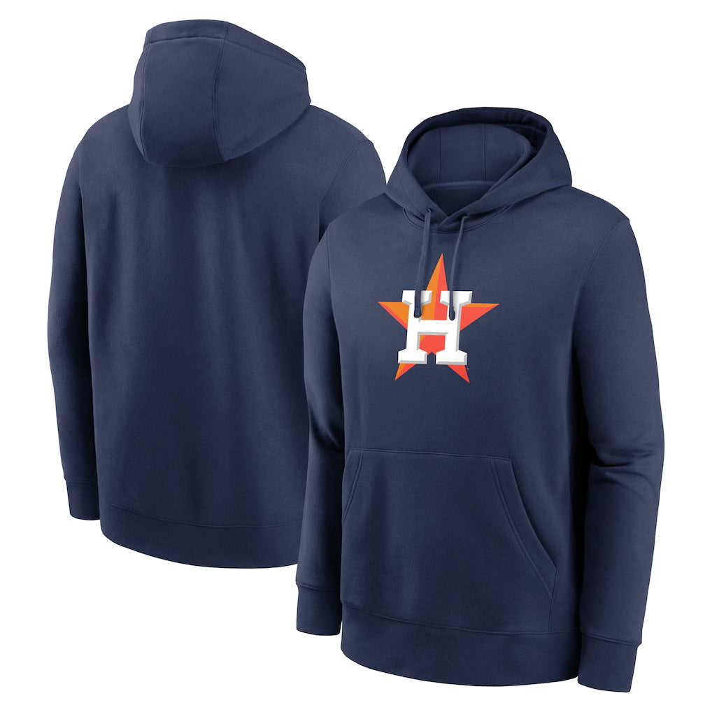 Yuxns H.Astros Navy Club Fleece Pullover Hoodie Blank Player Stitched Jerseys