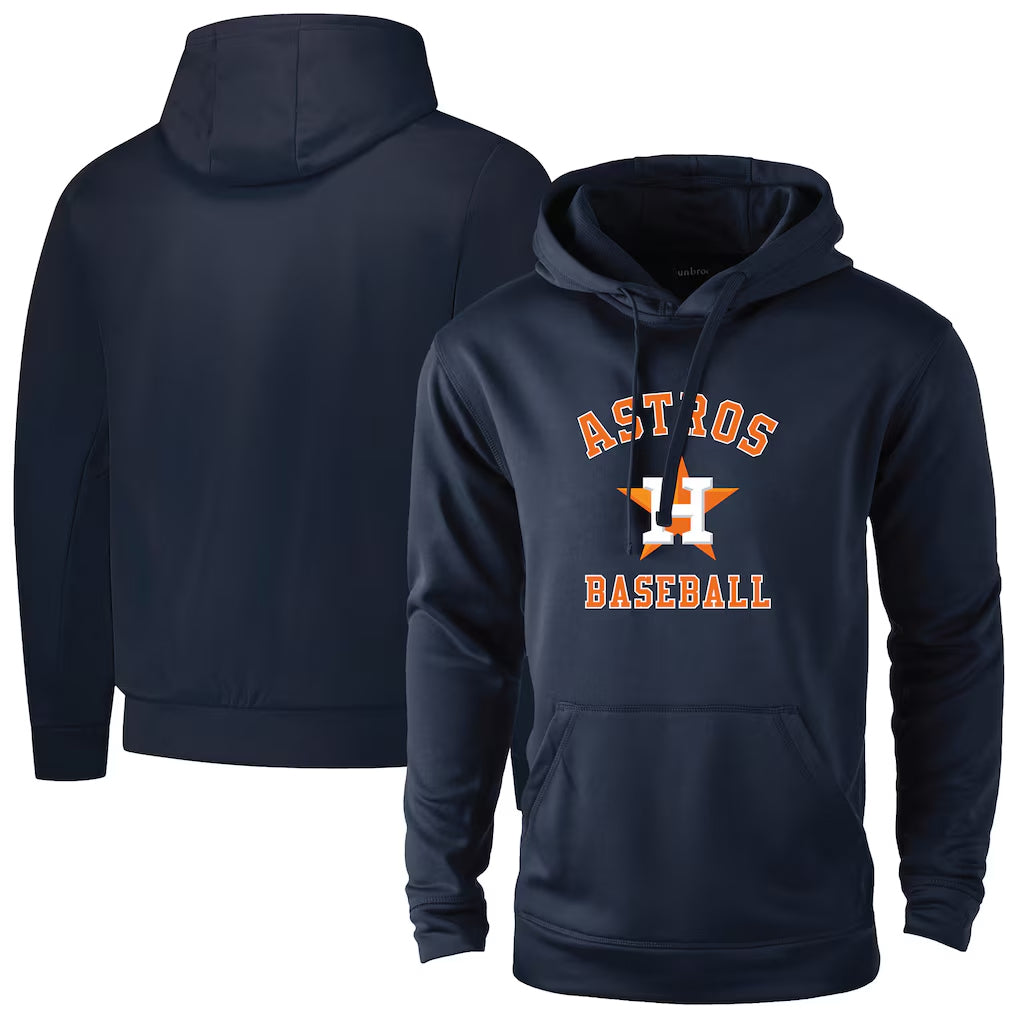 Yuxns H.Astros Navy Pullover Hoodie Blank Player Stitched Jerseys