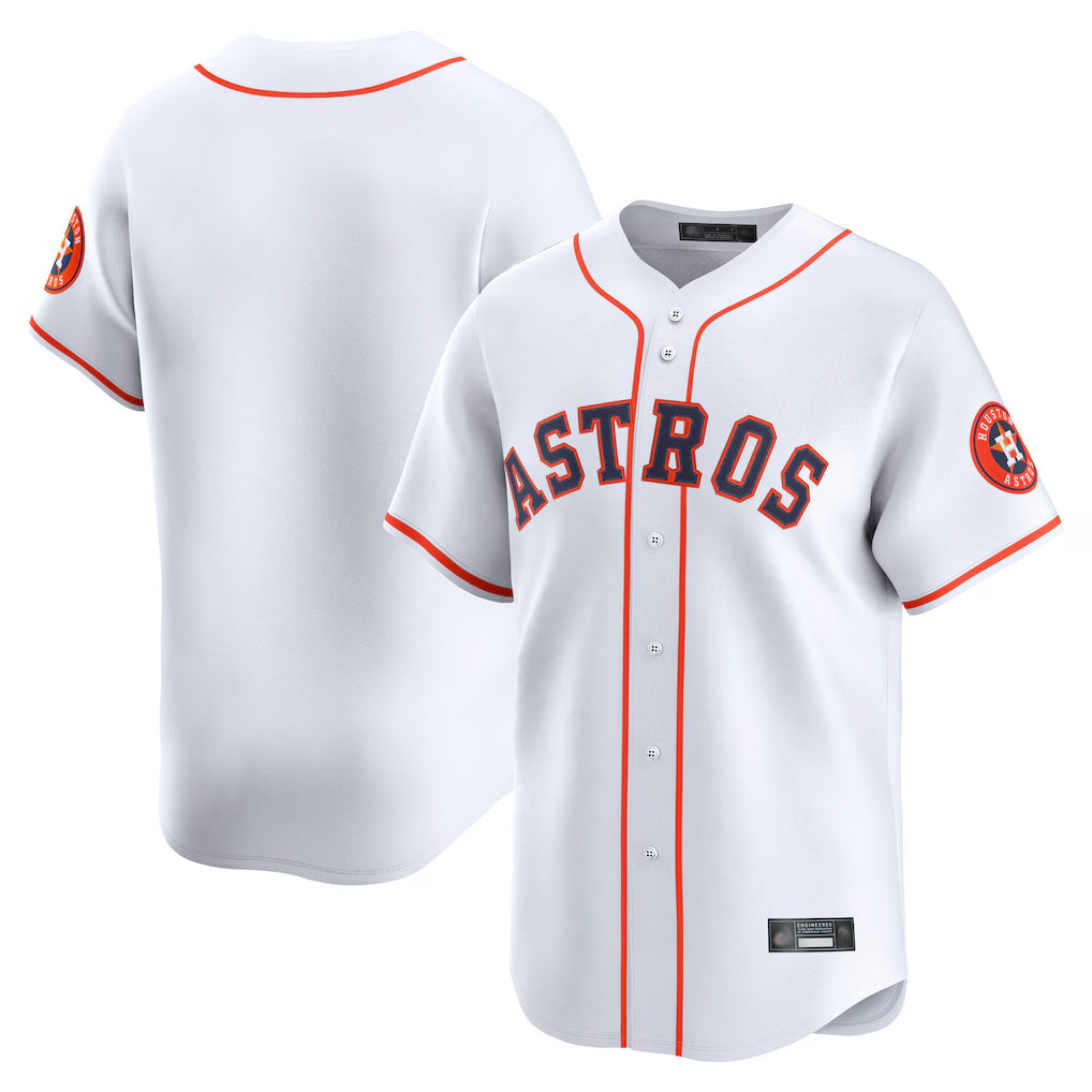 Yuxns H.Astros White Home Limited Blank Player Stitched Jerseys
