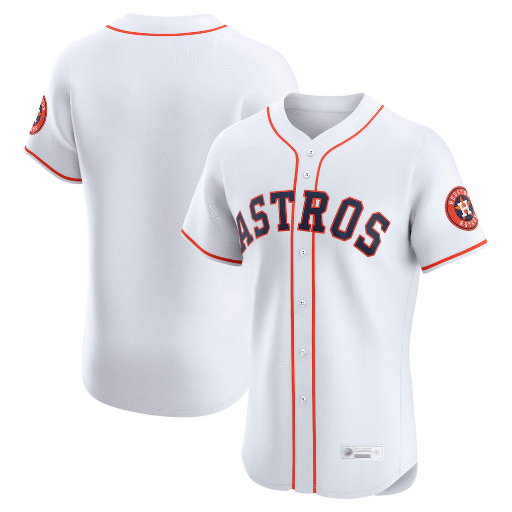 Yuxns H.Astros White Home Limited Elite Blank Player Stitched Jerseys