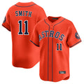 Yuxns H.Astros #11 Cam Smith Player Orange Home Limited Stitched Jerseys