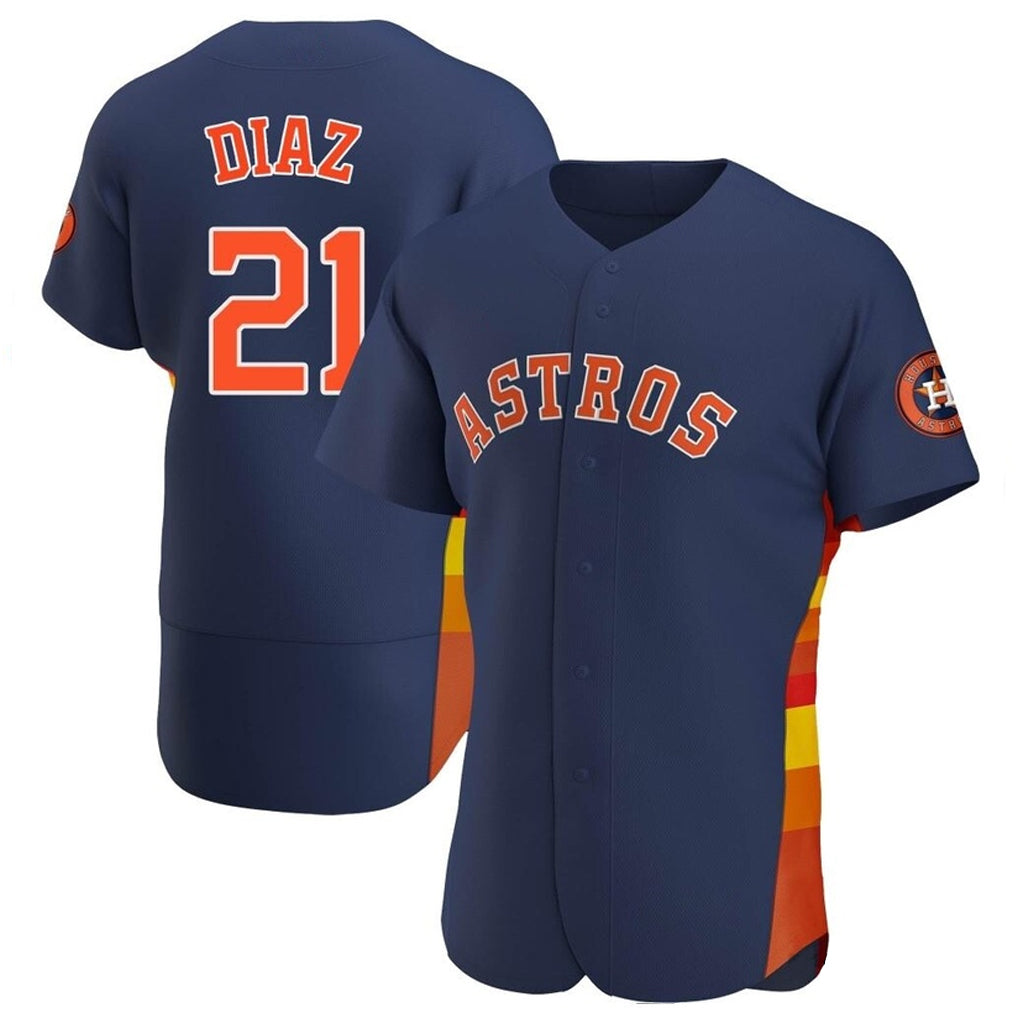 Yuxns H.Astros #21 Yainer Diaz Player Navy Home Limited Elite Stitched Jerseys