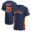 Yuxns H.Astros #21 Yainer Diaz Player Navy Home Limited Elite Stitched Jerseys