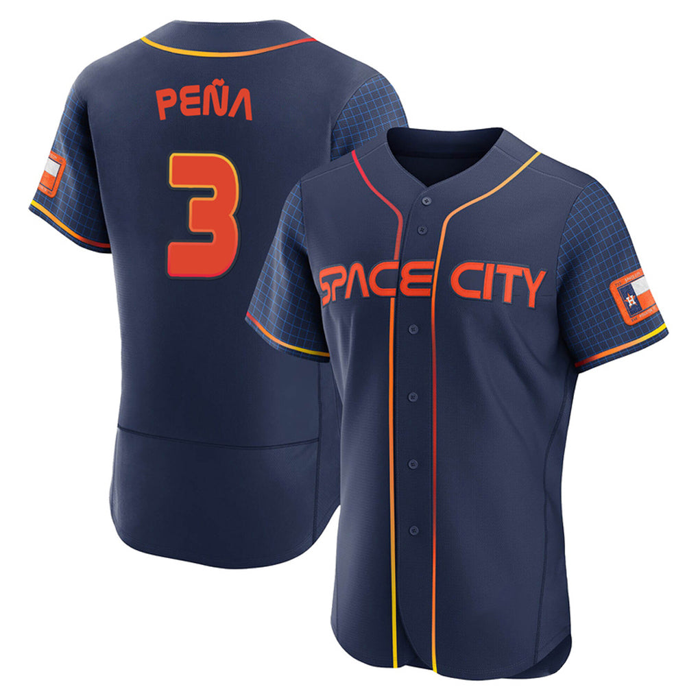 Yuxns H.Astros #3 Jeremy Pe?a Player Navy City Connect Limited Elite Home Stitched Jerseys