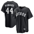 Yuxns H.Astros #44 Yordan Alvarez Player Black Home Game Stitched Jerseys