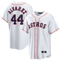 Yuxns H.Astros #44 Yordan Alvarez Player White Home Game Stitched Jerseys