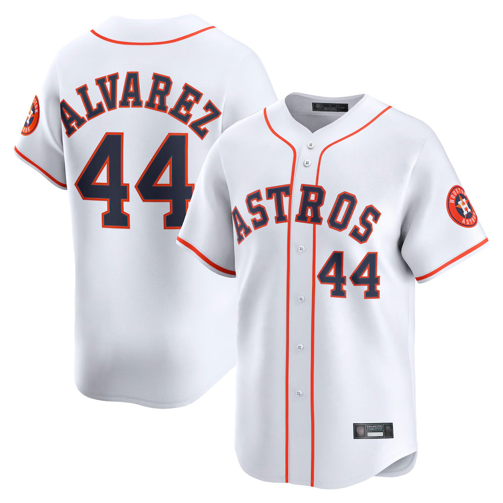 Yuxns H.Astros #44 Yordan Alvarez Player White Home Limited Stitched Jerseys