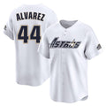 Yuxns H.Astros #44 Yordan Alvarez Player White Throwback Cooperstown Collection Limited Stitched Jerseys