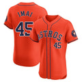 Yuxns H.Astros #45 Tatsuya Imai Player Orange Home Limited Elite Stitched Jerseys