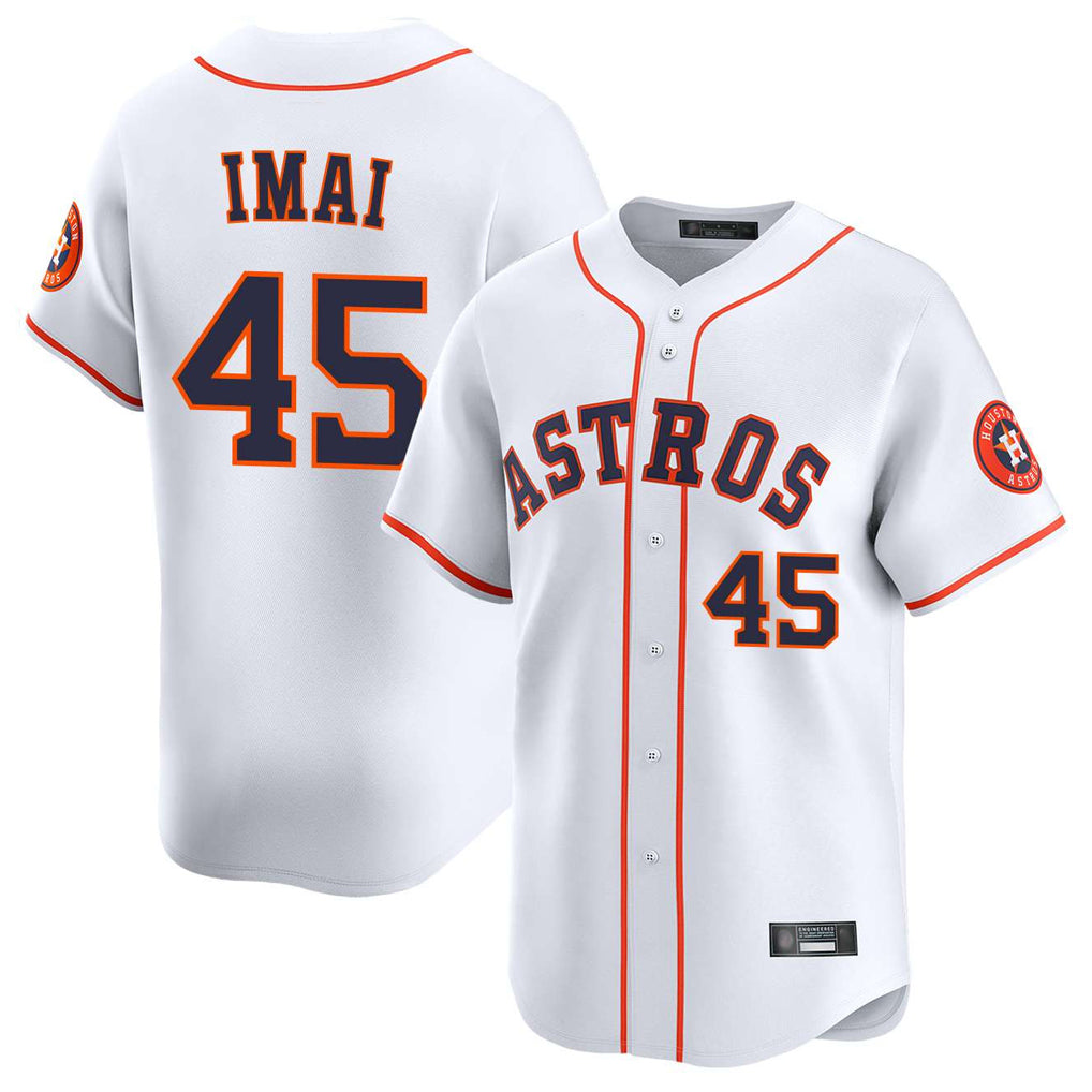 Yuxns H.Astros #45 Tatsuya Imai Player White Home Limited Stitched Jerseys