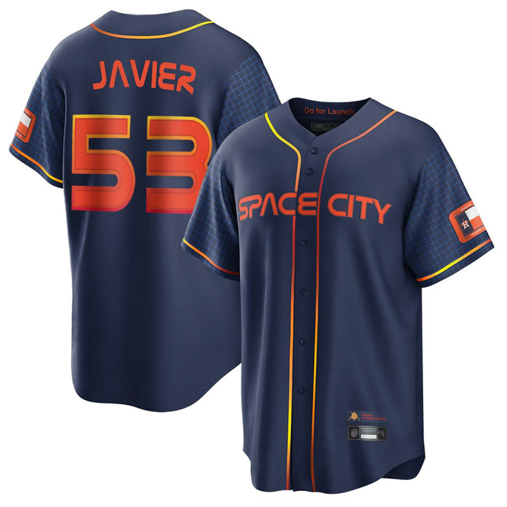 Yuxns H.Astros #53 Cristian Javier Player Navy City Connect Home Game Stitched Jerseys