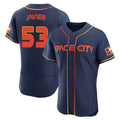 Yuxns H.Astros #53 Cristian Javier Player Navy City Connect Limited Elite Home Stitched Jerseys
