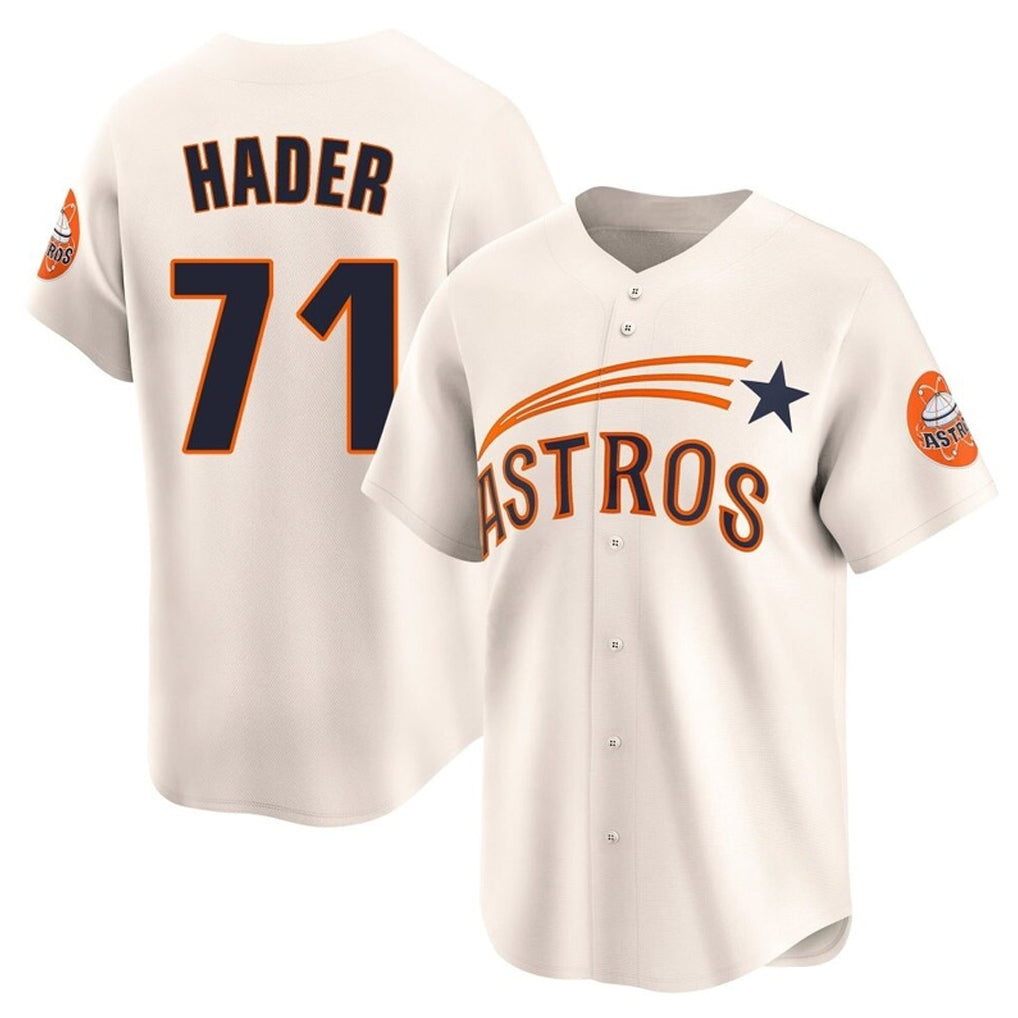 Yuxns H.Astros #71 Josh Hader Player Cream Throwback Cooperstown Collection Limited Stitched Jerseys