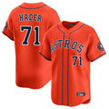 Yuxns H.Astros #71 Josh Hader Player Orange Home Limited Stitched Jerseys