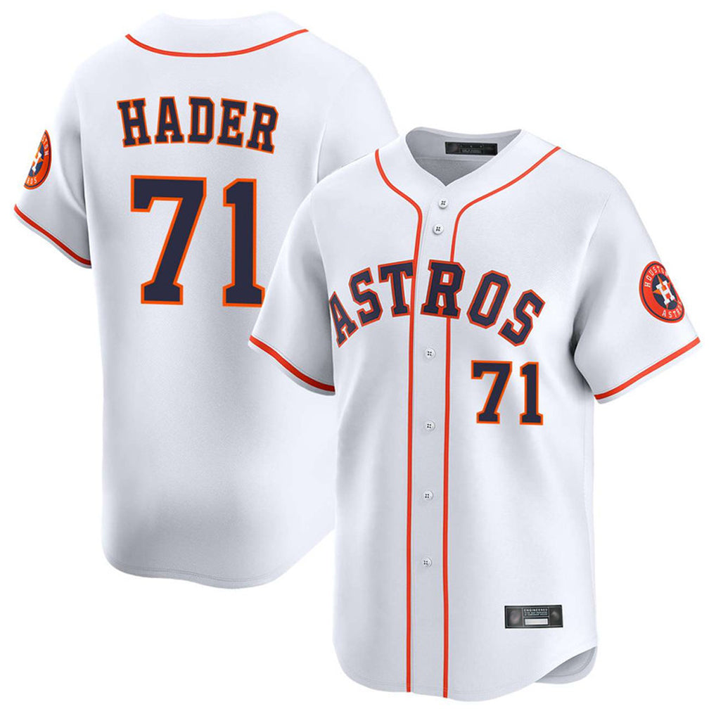 Yuxns H.Astros #71 Josh Hader Player White Home Limited Stitched Jerseys