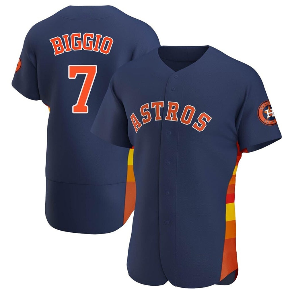 Yuxns H.Astros #7 Craig Biggio Player Navy Home Limited Elite Stitched Jerseys