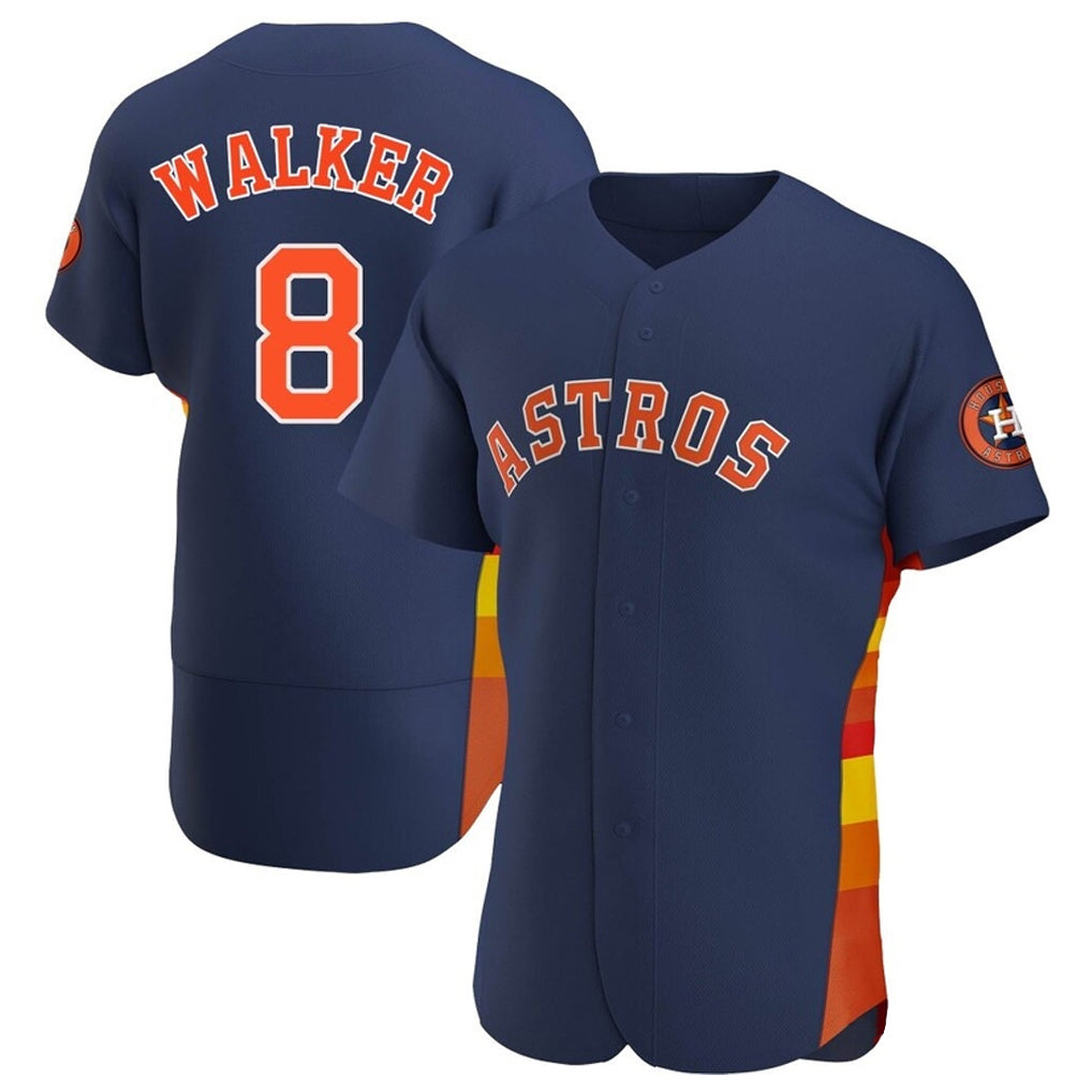 Yuxns H.Astros #8 Christian Walker Player Navy Home Limited Elite Stitched Jerseys