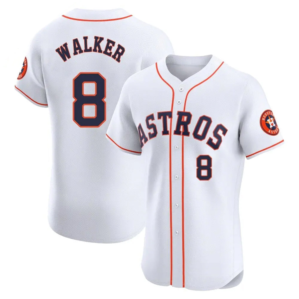Yuxns H.Astros #8 Christian Walker Player White Limited Elite Home Stitched Jerseys