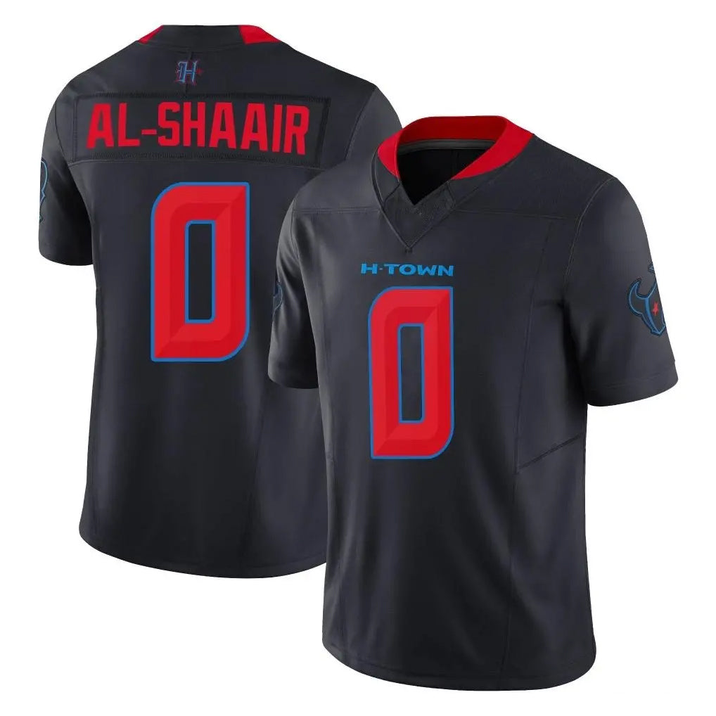 Yuxns H.Texans #0 Azeez Al-Shaair Player Navy Limited 2nd Alternate Vapor F.U.S.E. Home Game Stitched Jerseys