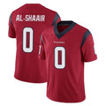 Yuxns H.Texans #0 Azeez Al-Shaair Player Red Limited Vapor Untouchable Home Game Stitched Jerseys