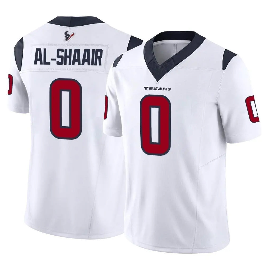 Yuxns H.Texans #0 Azeez Al-Shaair Player White Limited Vapor F.U.S.E. Home Game Stitched Jerseys