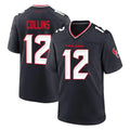 Yuxns H.Texans #12 Nico Collins Player Navy Team Home Game Stitched Jerseys