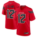 Yuxns H.Texans #12 Nico Collins Red Player Game Jersey American Stitched Jerseys