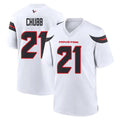 Yuxns H.Texans #21 Nick Chubb Player White Home Game Stitched Jerseys