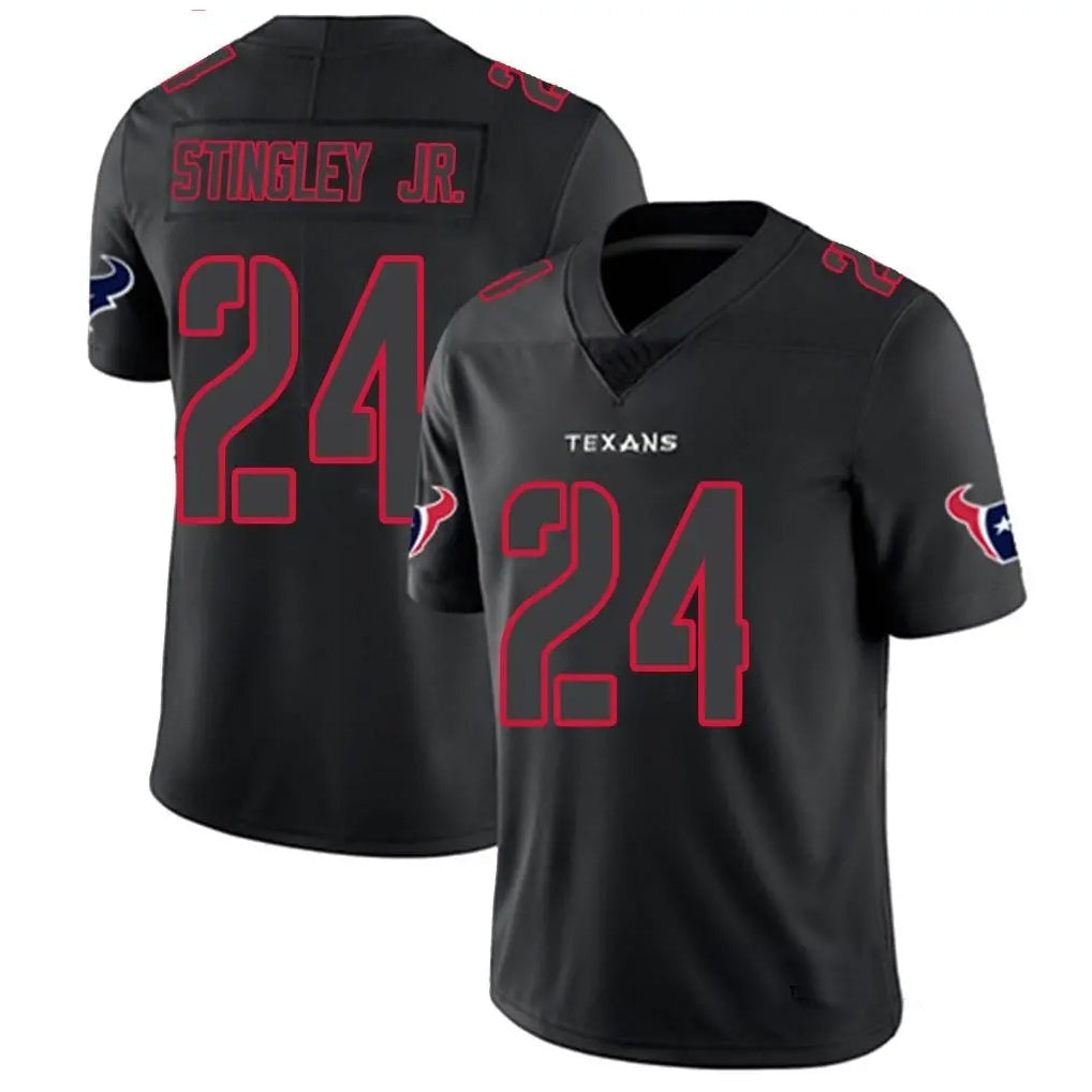 Yuxns H.Texans #24 Derek Stingley Jr. Player Limited Black Impact Stitched Jerseys