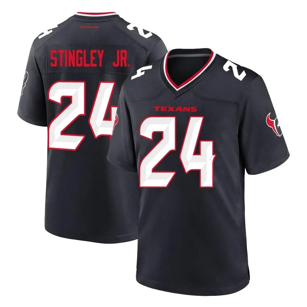 Yuxns H.Texans #24 Derek Stingley Jr. Player Navy Team Home Game Stitched Jerseys