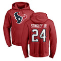Yuxns H.Texans #24 Derek Stingley Jr. Player Red Pro Line Pullover Hoodie Limited Game Stitched Jerseys