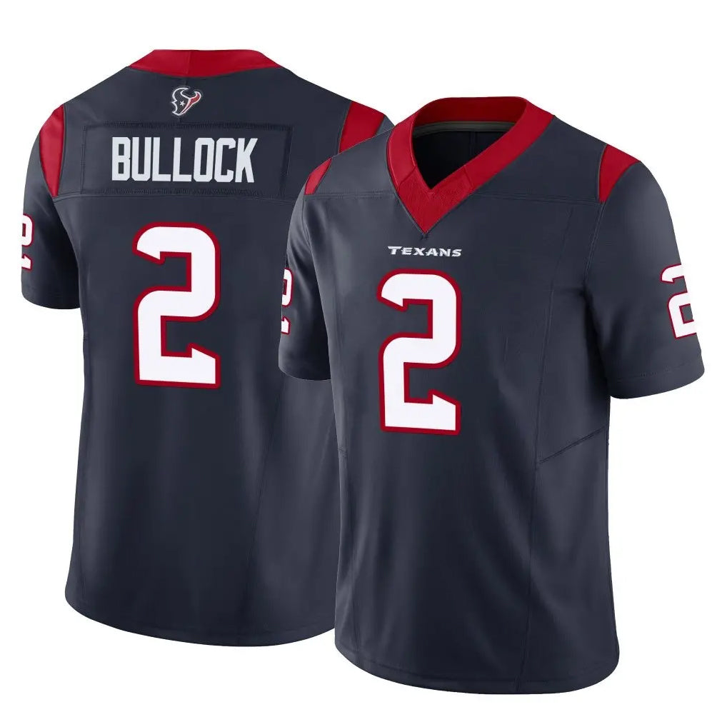 Yuxns H.Texans #2 Calen Bullock Player Navy Limited Vapor F.U.S.E. Home Game Stitched Jerseys