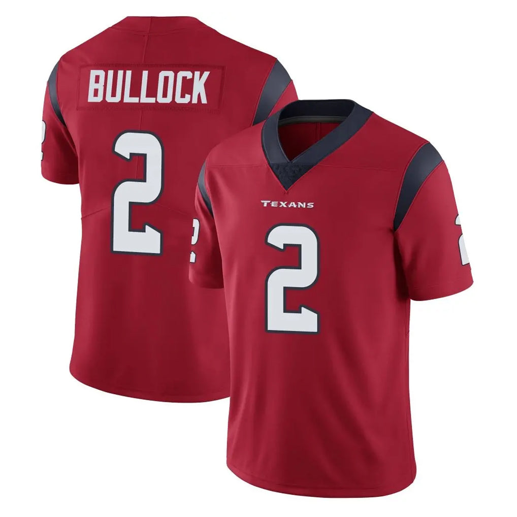Yuxns H.Texans #2 Calen Bullock Player Red Limited Vapor Untouchable Home Game Stitched Jerseys