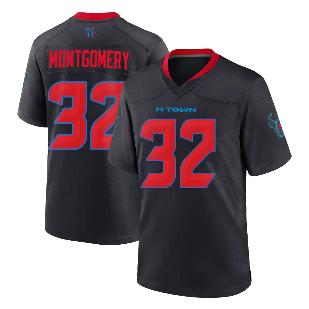 Yuxns H.Texans #32 David Montgomery Player Navy 2nd Alternate Home Game Stitched Jerseys