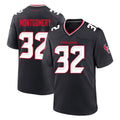 Yuxns H.Texans #32 David Montgomery Player Navy Team Home Game Stitched Jerseys