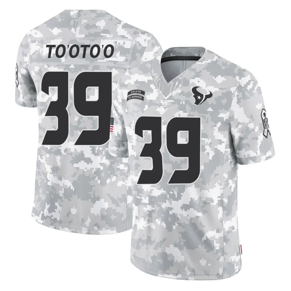 Yuxns H.Texans #39 Henry To'oTo'o Player Arctic Camo Salute To Service Limited Game Stitched Jerseys