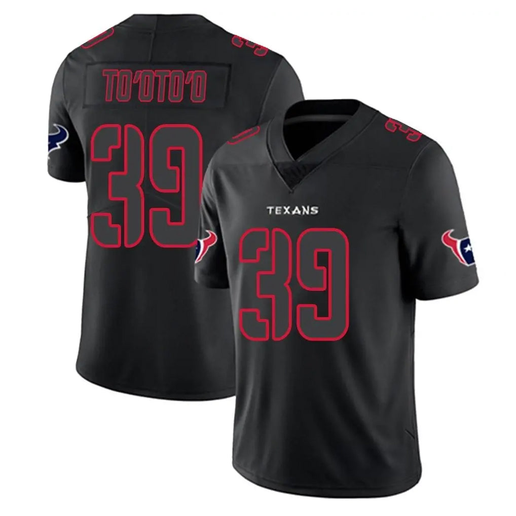 Yuxns H.Texans #39 Henry To'oTo'o Player Black Impact Limited Game Stitched Jerseys