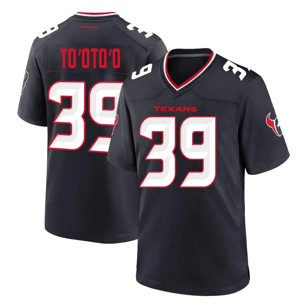 Yuxns H.Texans #39 Henry To'oTo'o Player Navy Team Home Game Stitched Jerseys