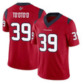 Yuxns H.Texans #39 Henry To'oTo'o Player Red Limited Vapor F.U.S.E. Home Game Stitched Jerseys