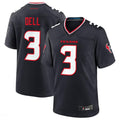 Yuxns H.Texans #3 Tank Dell Navy Game Jersey American Stitched Jerseys