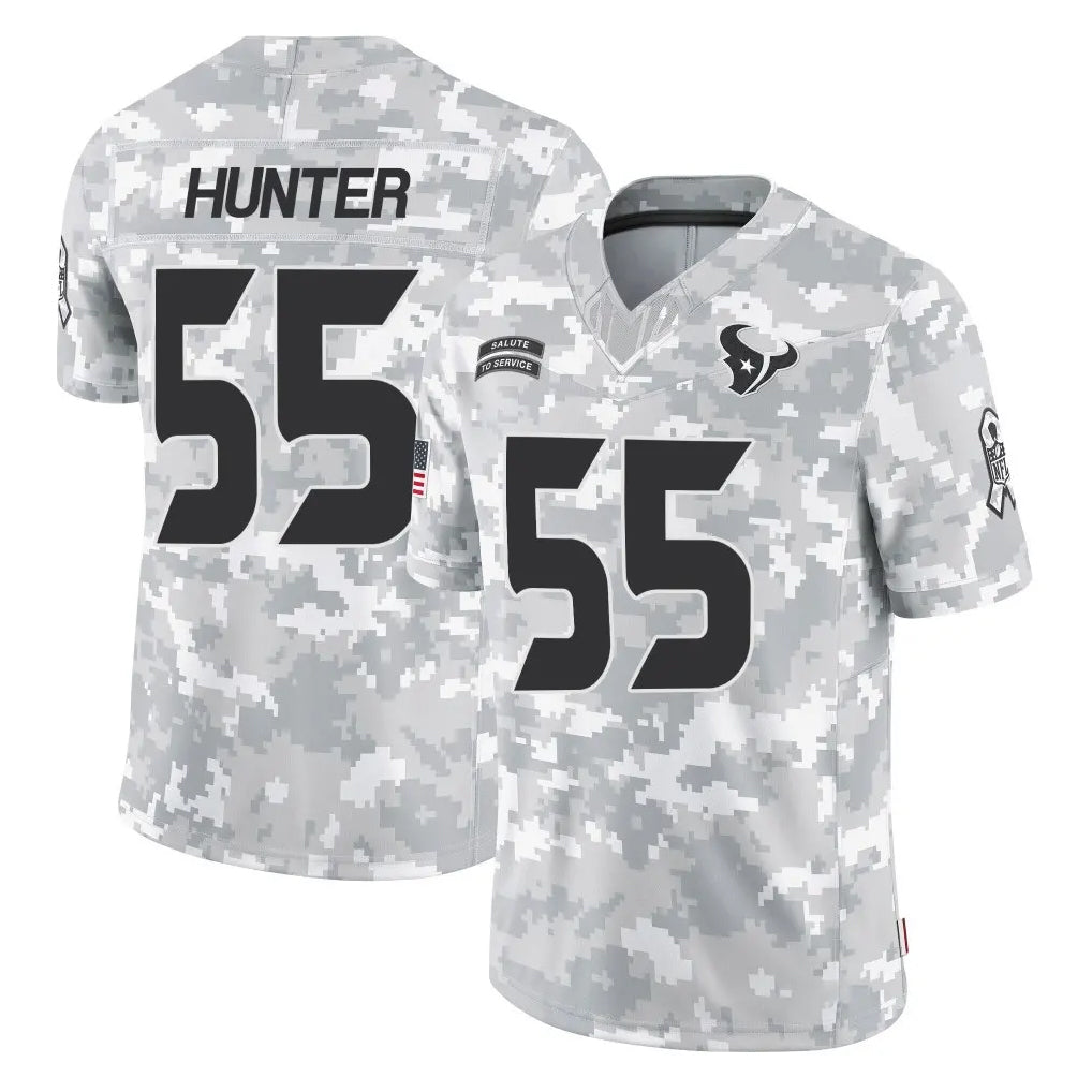 Yuxns H.Texans #55 Danielle Hunter Player Arctic Camo Salute To Service Limited Game Stitched Jerseys