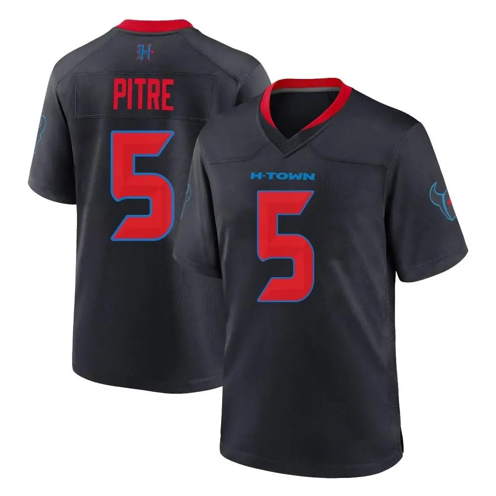 Yuxns H.Texans #5 Jalen Pitre Player Navy 2nd Alternate Home Game Stitched Jerseys